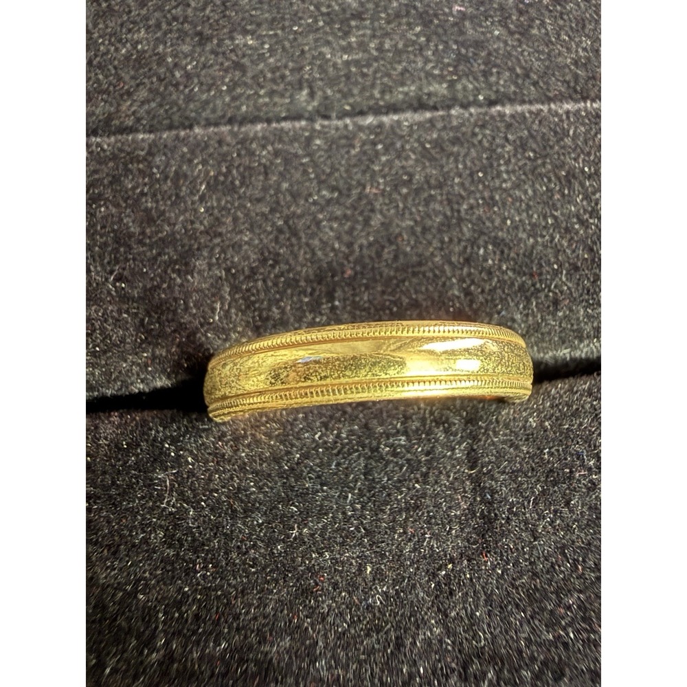 Vintage Yellow Gold  WEDDING BAND Ring Gainsboro Size 11 18k HGE Gold Plated